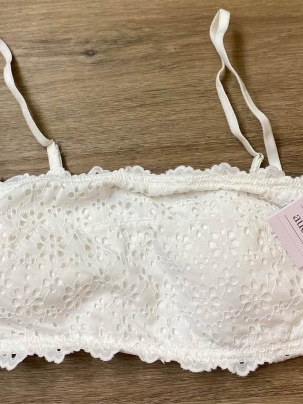 Auden White Eyelet Bralette – Size Small